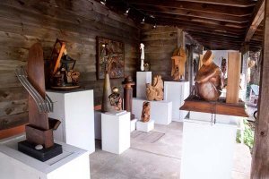 The gallery in Fay Wood's studio, open to visitors from May to December