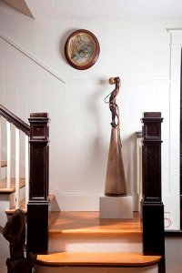 Fay Wood's sculpture "Muse" in her home