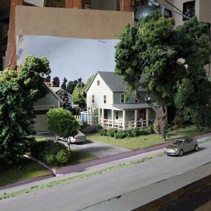 The miniature model for Amy Bennett’s painting Anniversary.