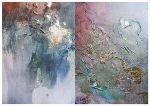 Detail of painter Christine Olmstead's work