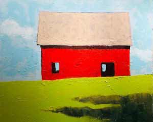 Meadow Barn painting by Ken Rush