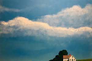 Lone House painting by Ken Rush