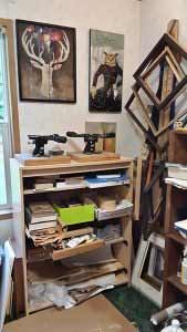 Maya Kuvaja's home studio