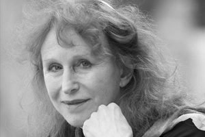 black and white photograph of author Margriet de Moor