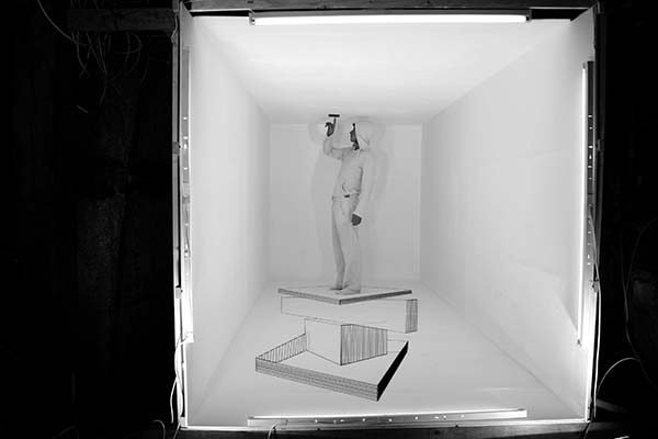 The "white cube" in Manuel Knapp's studio