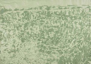 An abstract green ink print