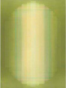 An abstract yellow-green painting