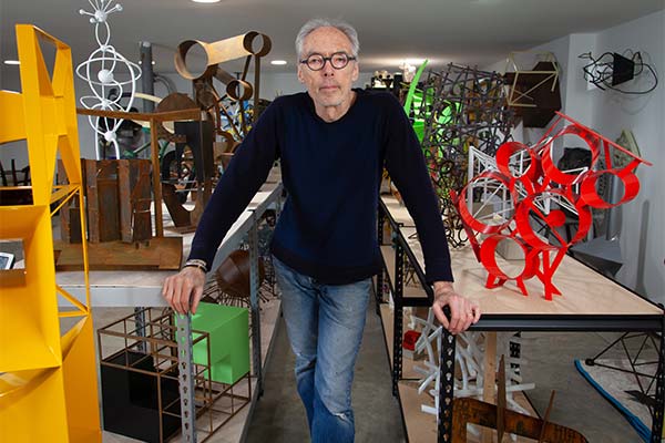 After forty years as an artist, David Provan has created a dedicated in-home studio where he creates and stores his work.