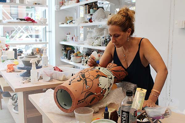 Laurence Elle Groux forges her new aesthetic of abstract sculpture between her home studio and BKLYN CLAY in Brooklyn.